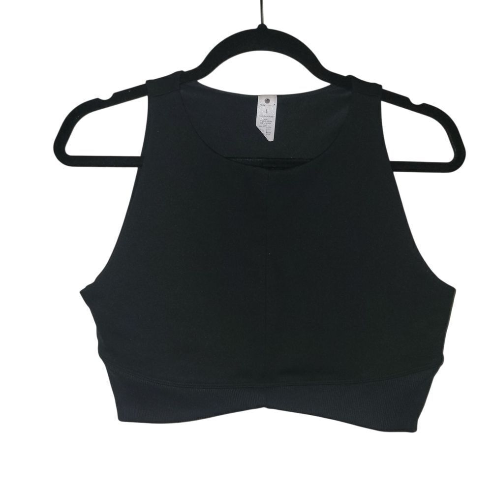 Yogalicious Black High-Neck Sports Bra